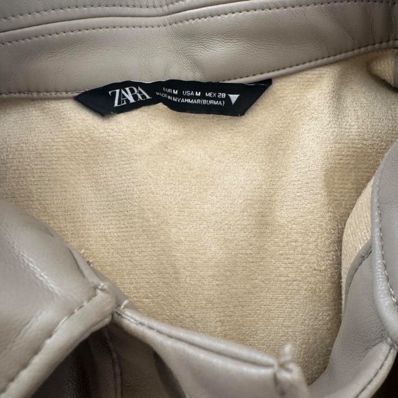 ✰zara faux leather overshirt✰ - Picture 5 of 5